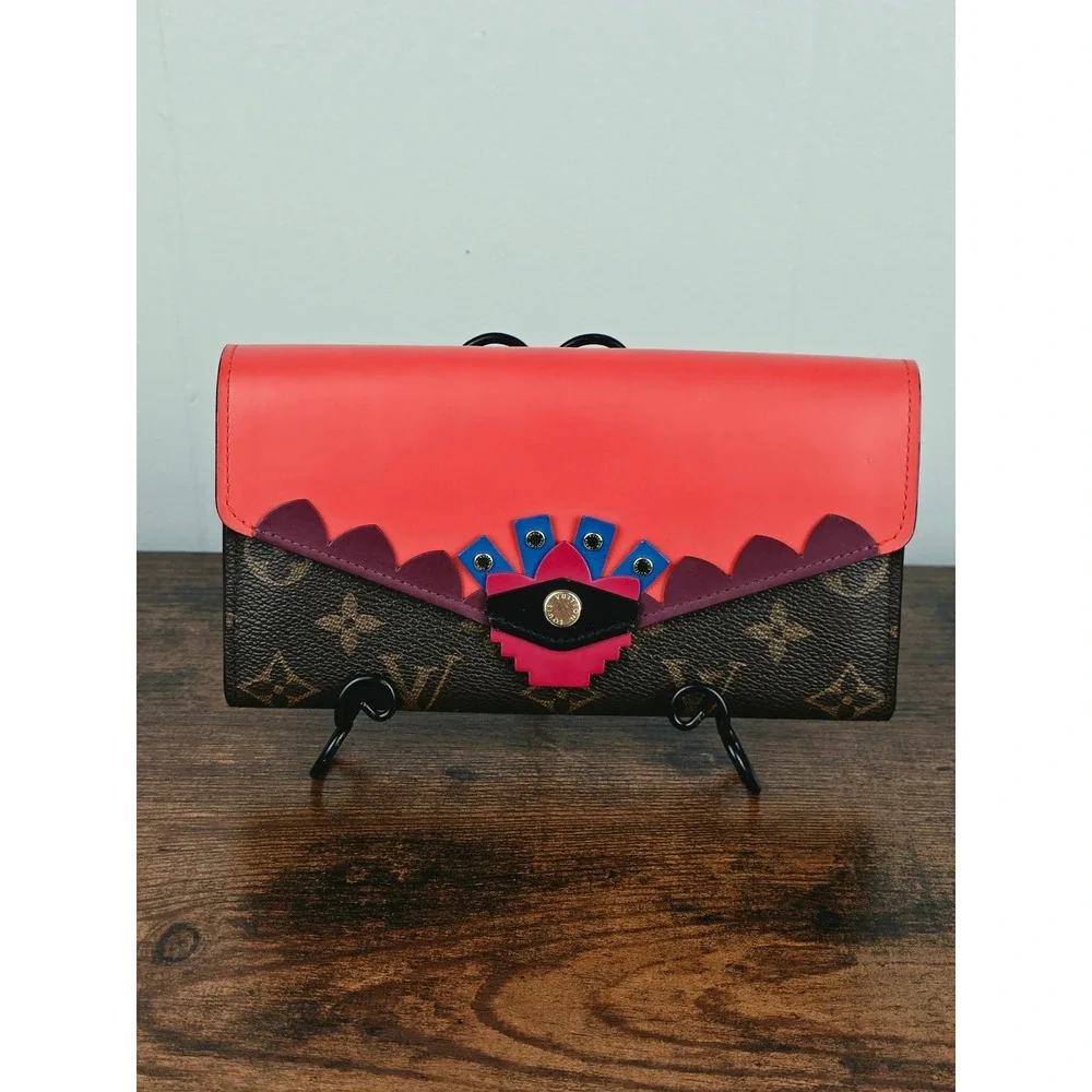 Louis Vuitton Monogram Totem Sarah Wallet Flamingo Limited Ed.